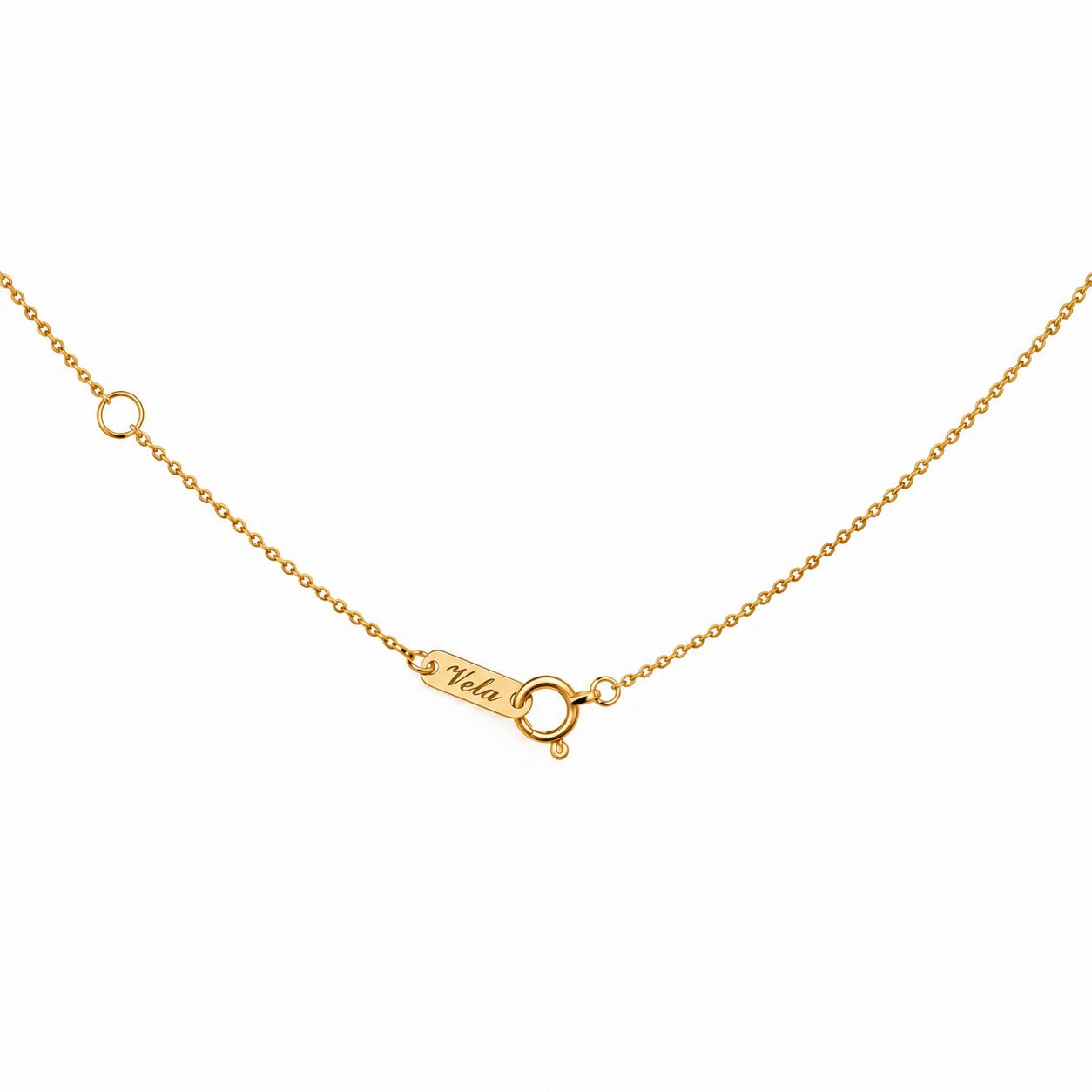 Vela Diamond ネックレス チェーン留め具 ゴールド（Velaロゴプレート付き）